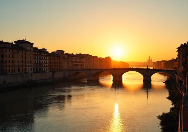 Veduta artistica del Lungotevere a Roma